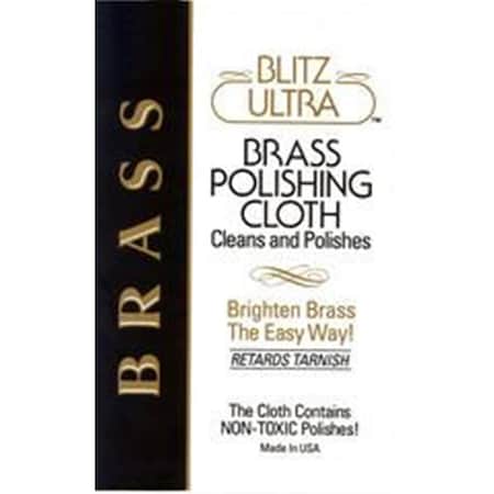 Blitz Mfg 8 x 8 in. Ultra Brass Polishing Cloth, Single Ply - Treated BL39329